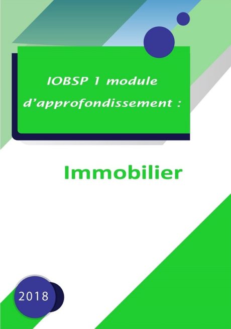 IOBSP 1 module d’approfondissement immobilier